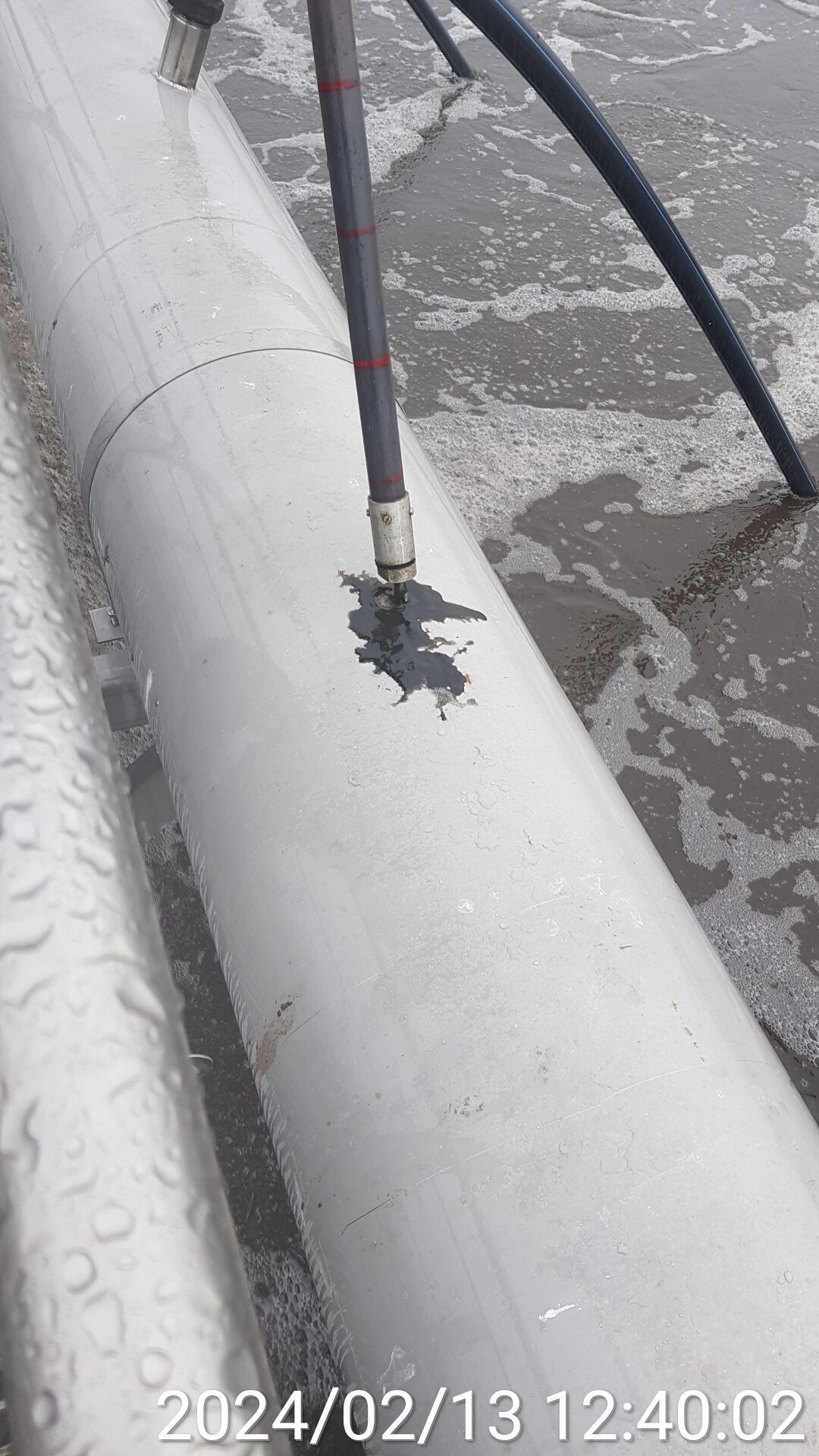 Визуальная оценка илового осадка на дне аэротенка