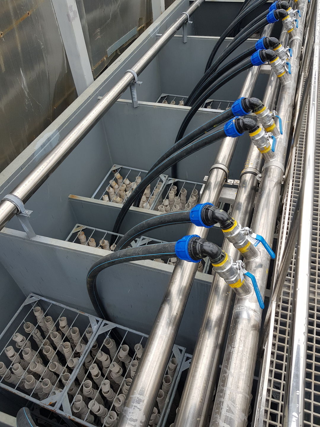 Аэротенк перед заполнением сточными водами