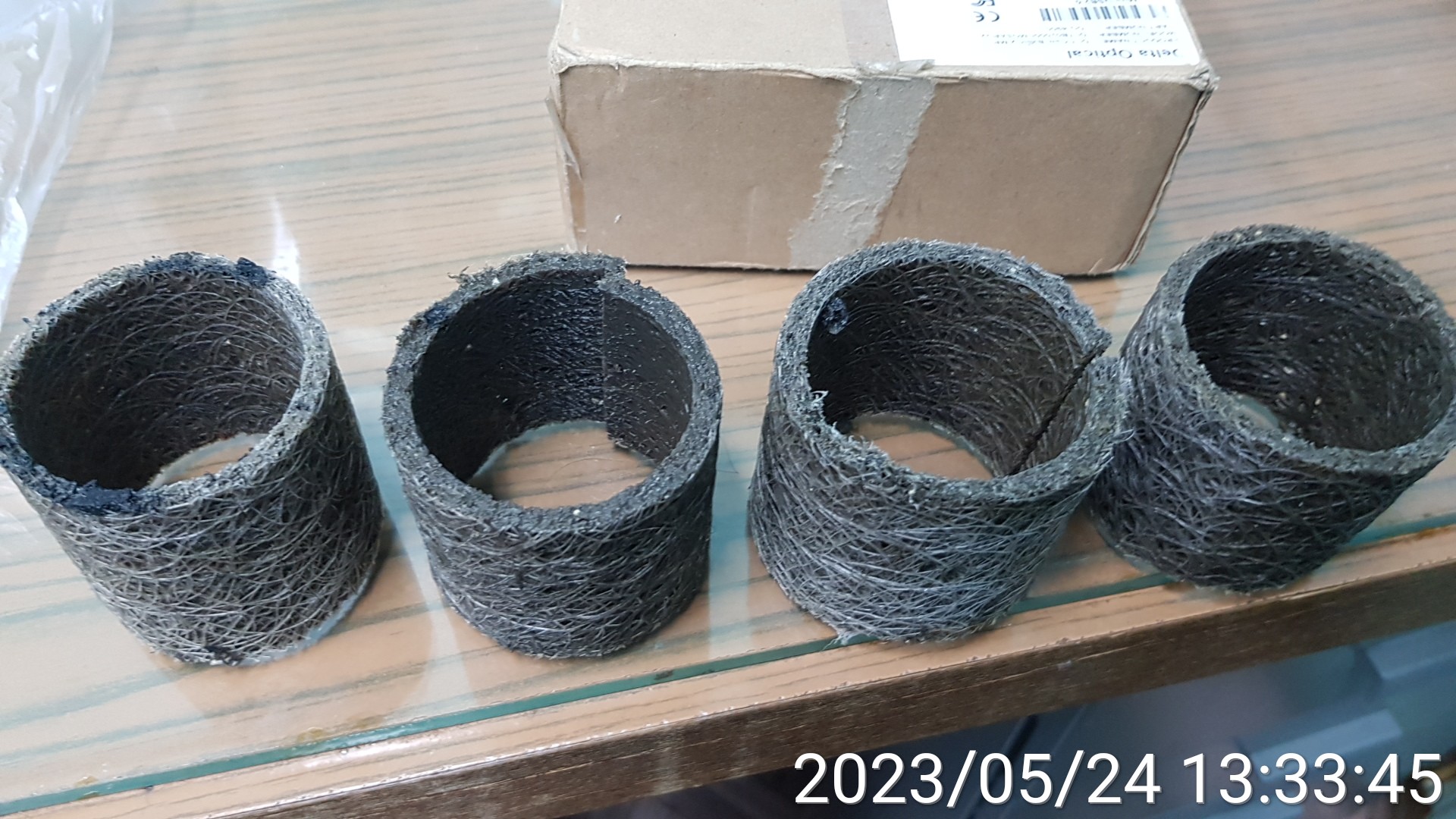 Образцы биозагрузки для исследования прикреплённой биомассы